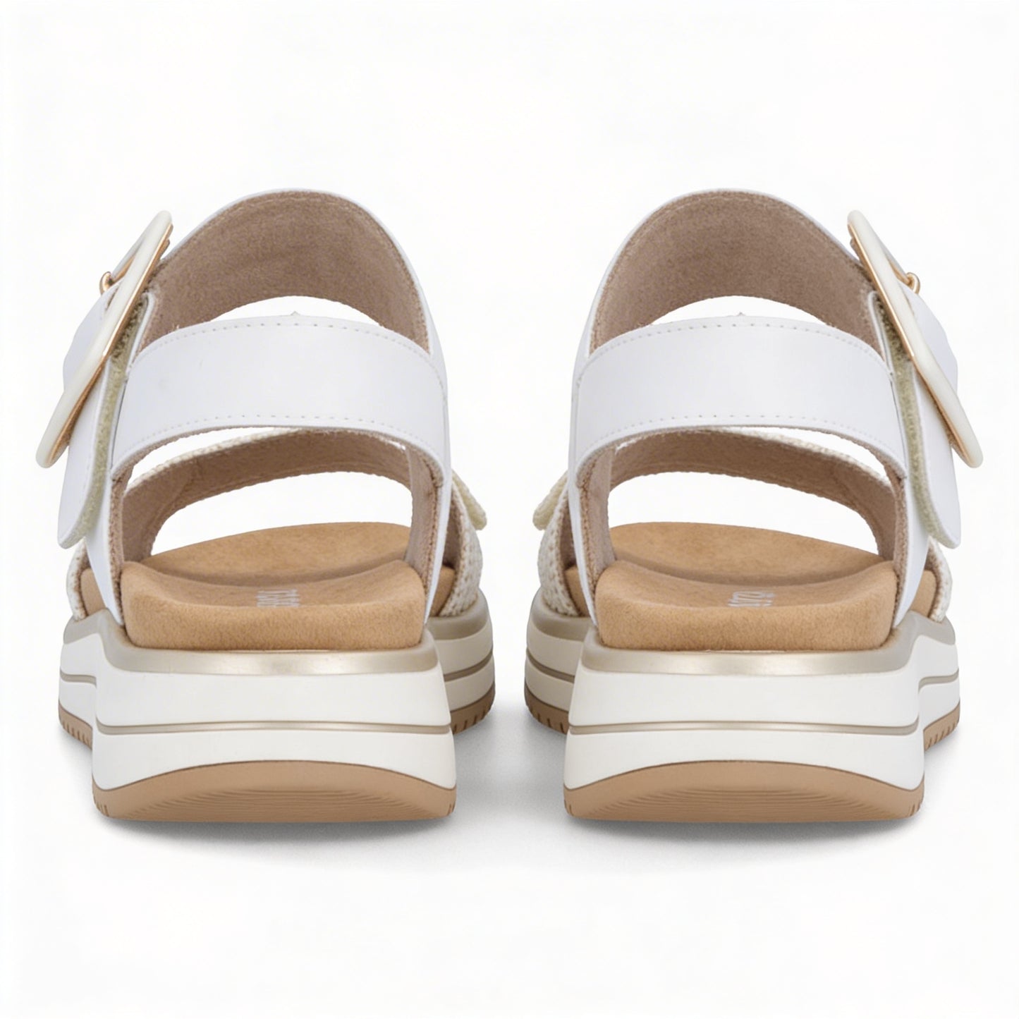Remonte D1J53 Womens Cross Strap Sandals White