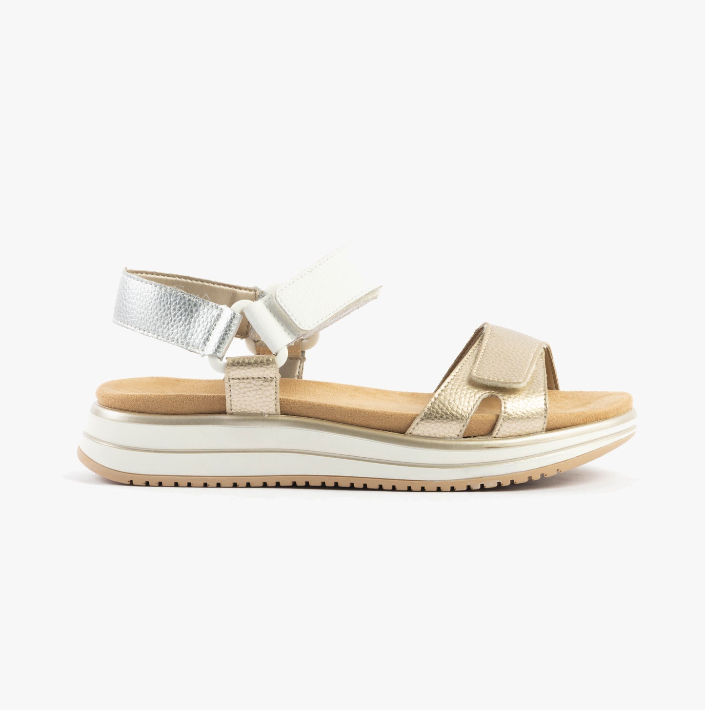 D1J57-90 Womens Sandals Metallic