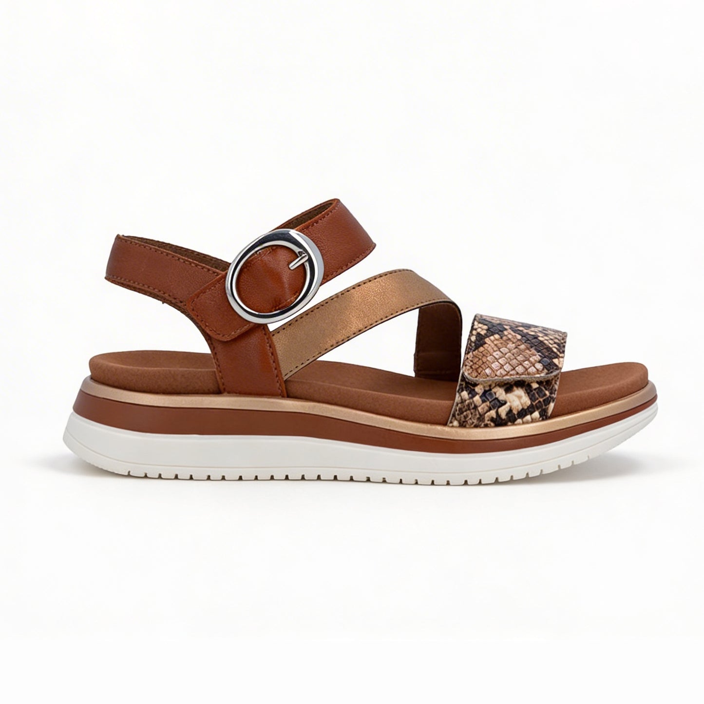 Remonte D1J64 Womens Ankle Strap Sandals Brown
