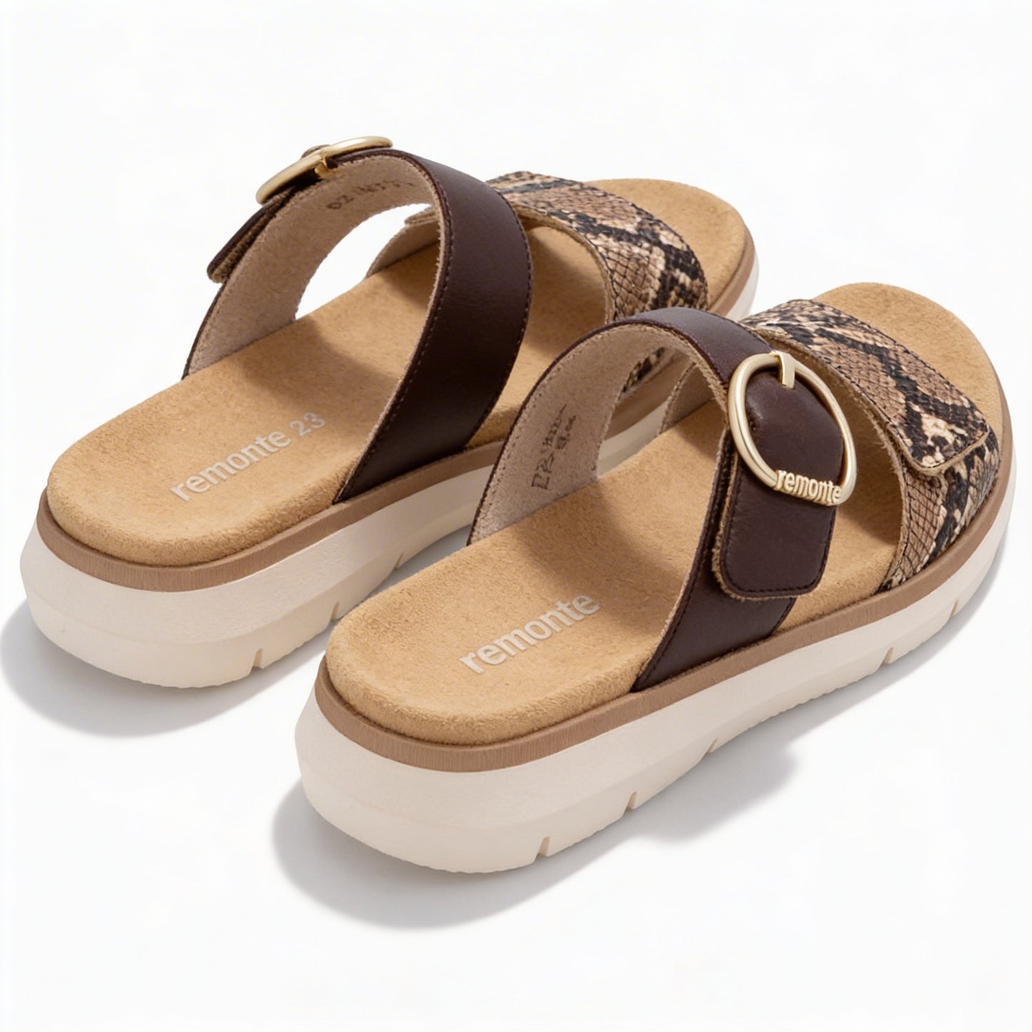 Remonte D2K57 Womens Cross Strap Sandals Brown