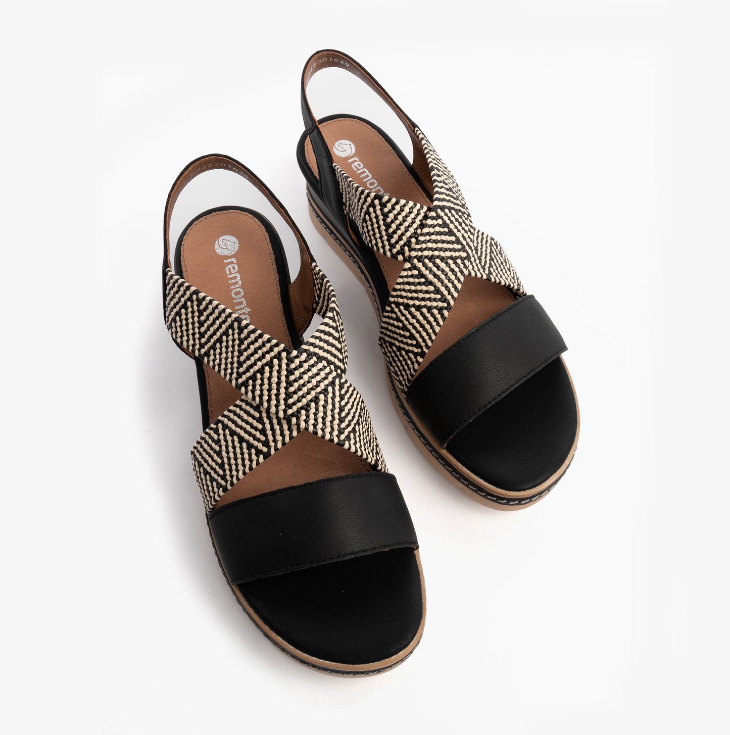D2L54-03 Womens Sandals Black Combination