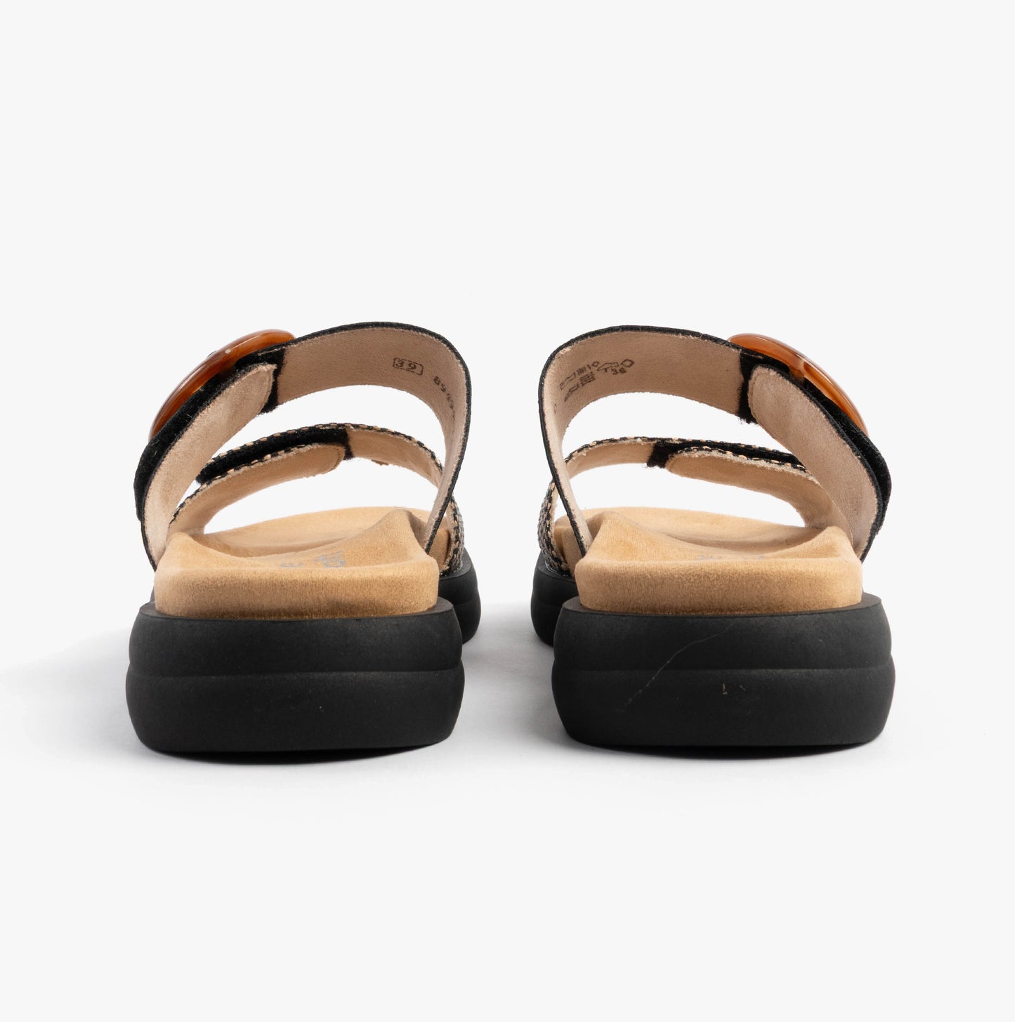 D2N51-03 Womens Sandals Black Combination
