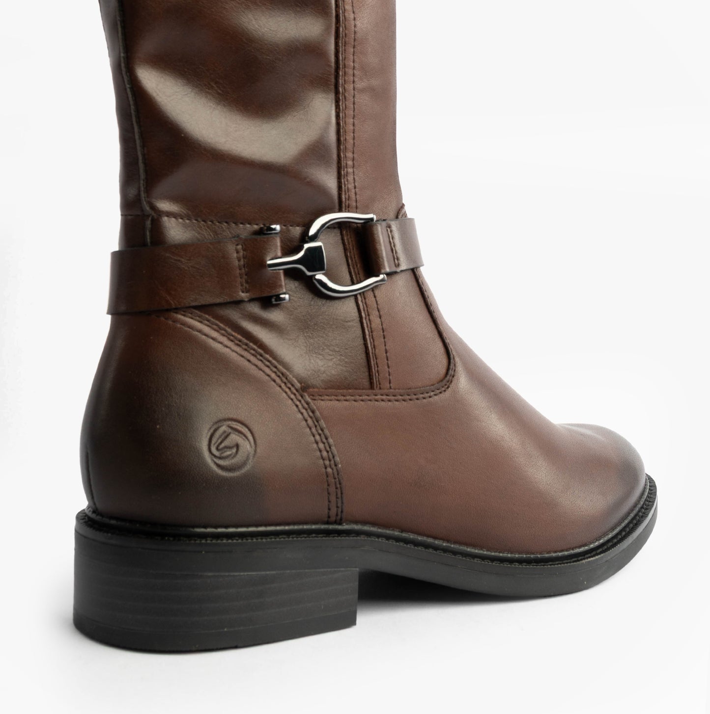 Womens Leather Tall Knee High Boots Brown