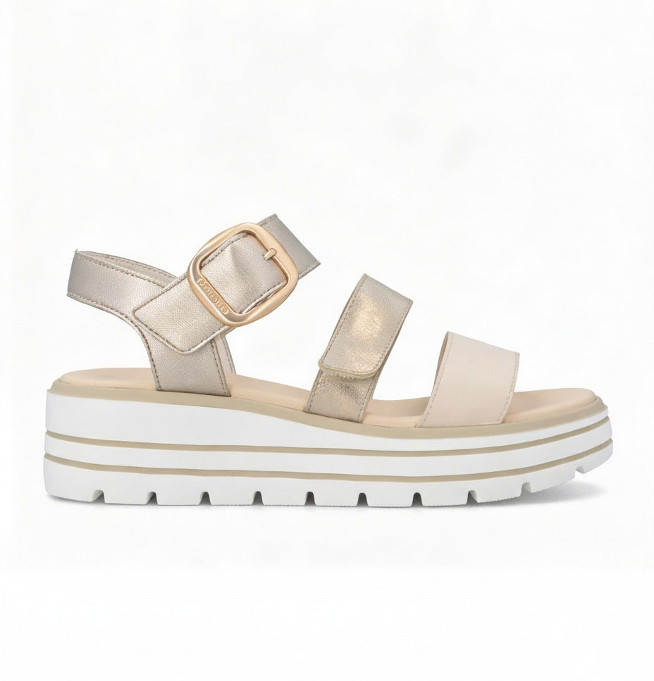 Remonte D3N50 Womens Ankle Strap Sandals Beige