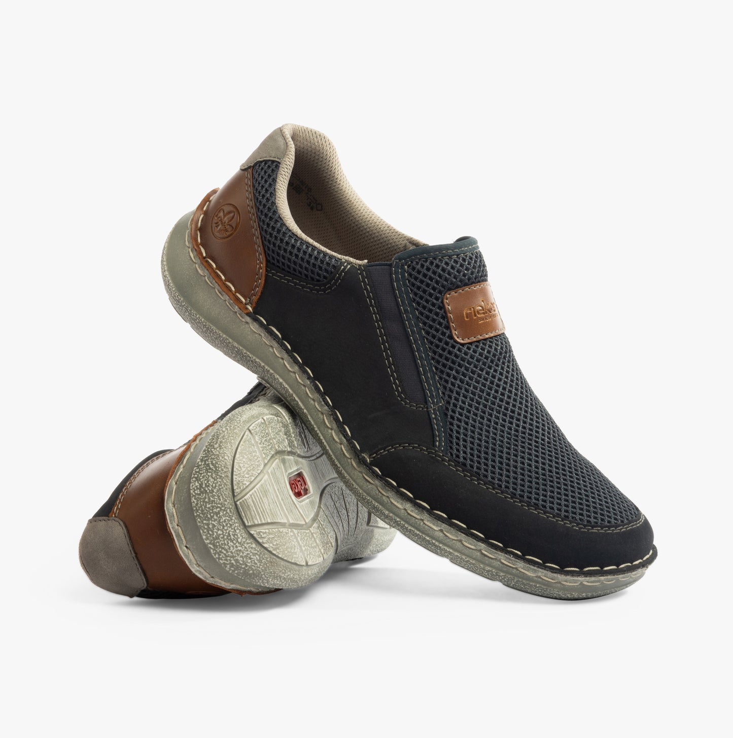 Rieker 03053 Mens Casual Shoes Blue