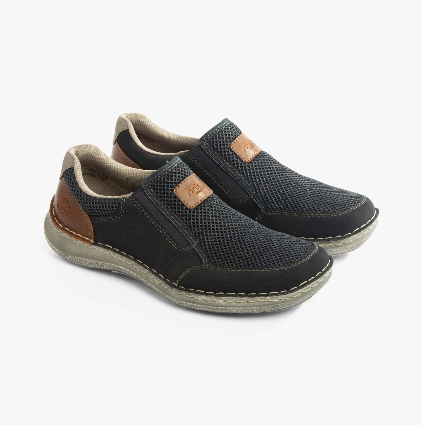 Rieker 03053 Mens Casual Shoes Blue