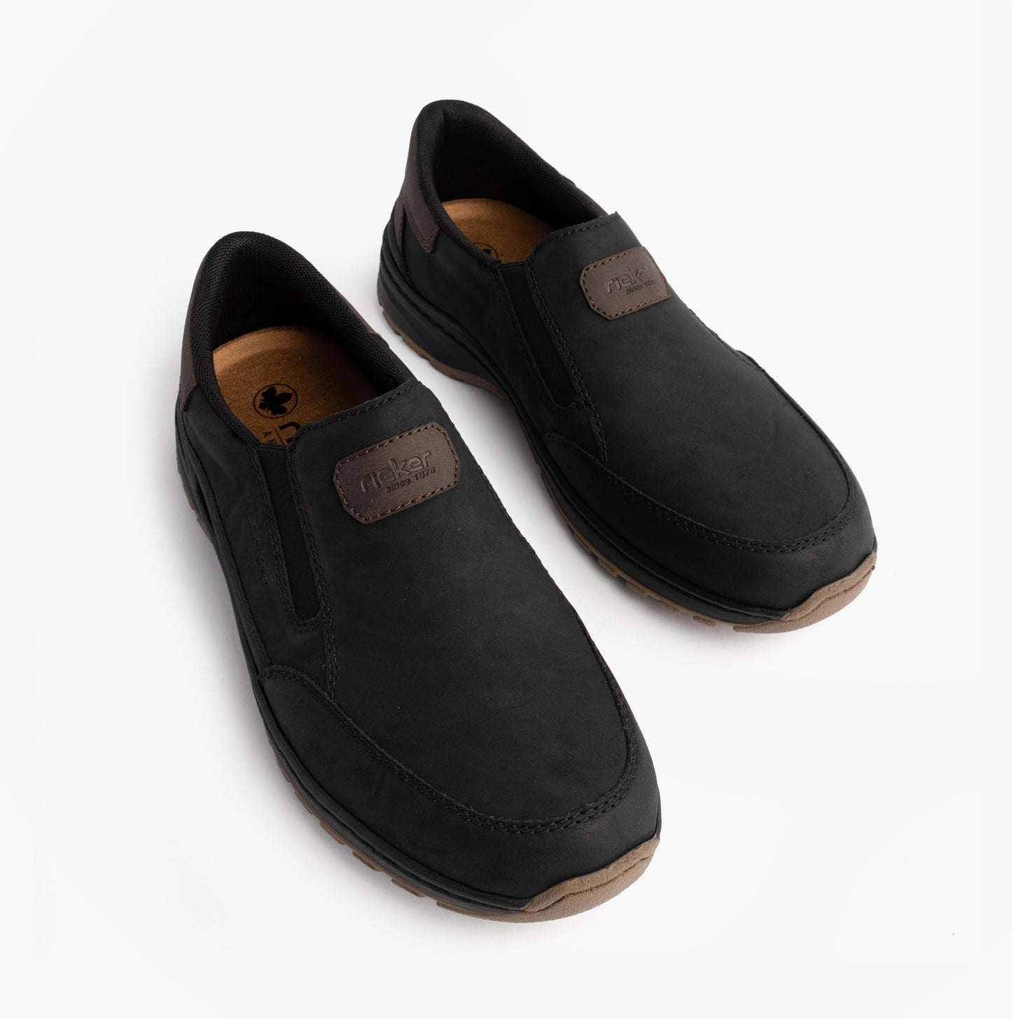 03365-00 Mens Moccasins Slip-On Shoes Black