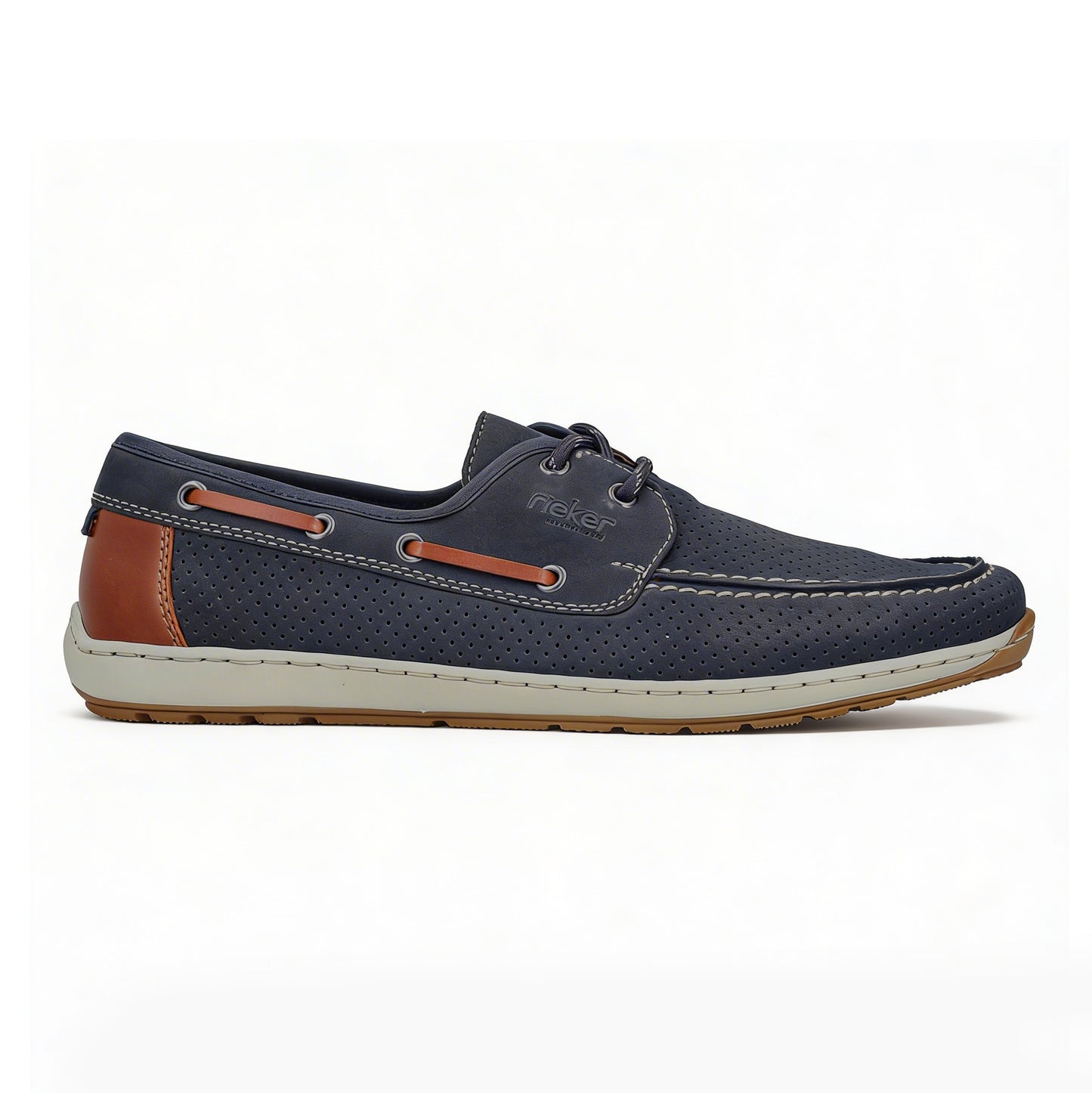 Rieker 08816-14 Mens Loafer Shoes Blue