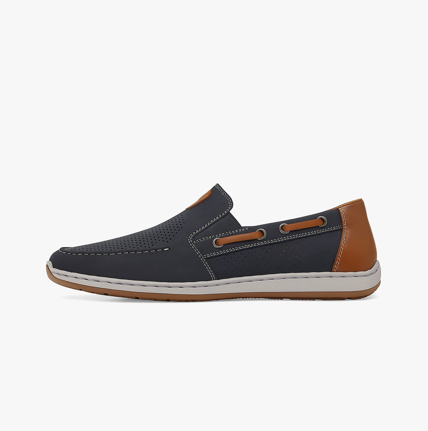 Rieker 08866 Mens Boat & Deck Shoes Blue