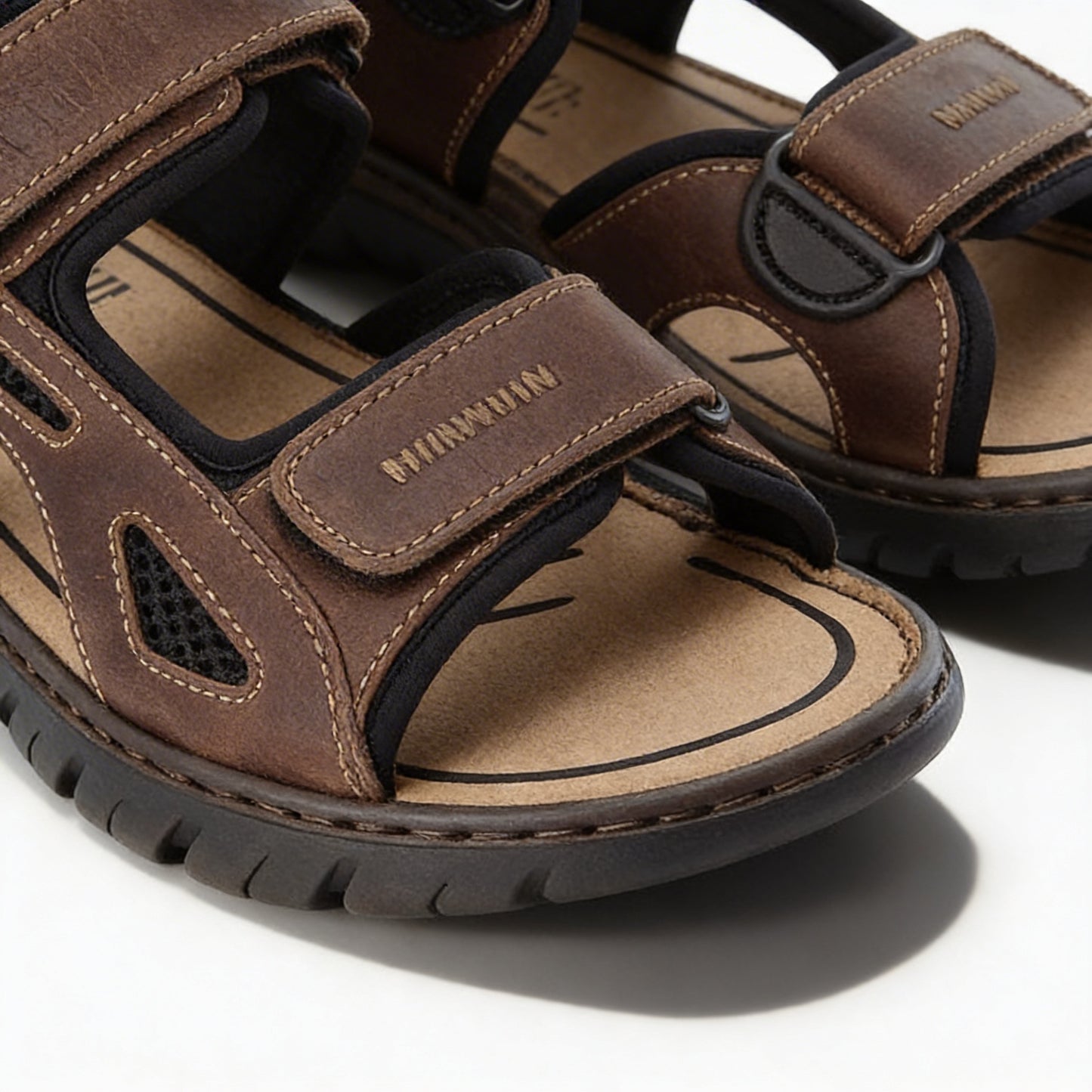 Rieker 26761 Mens Cross Strap Sandals Brown
