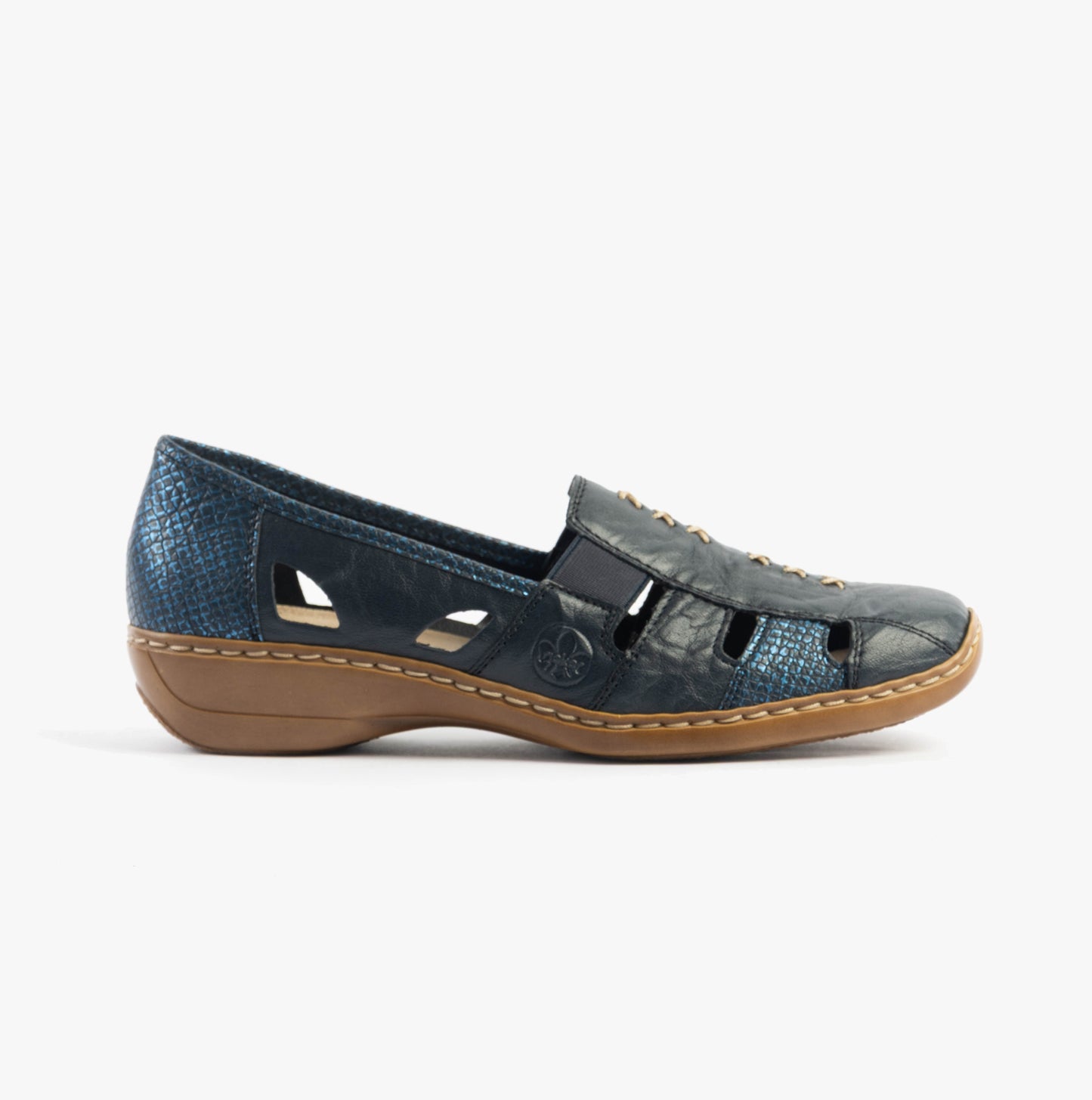 Rieker 41385 Womens Casual Shoes Blue