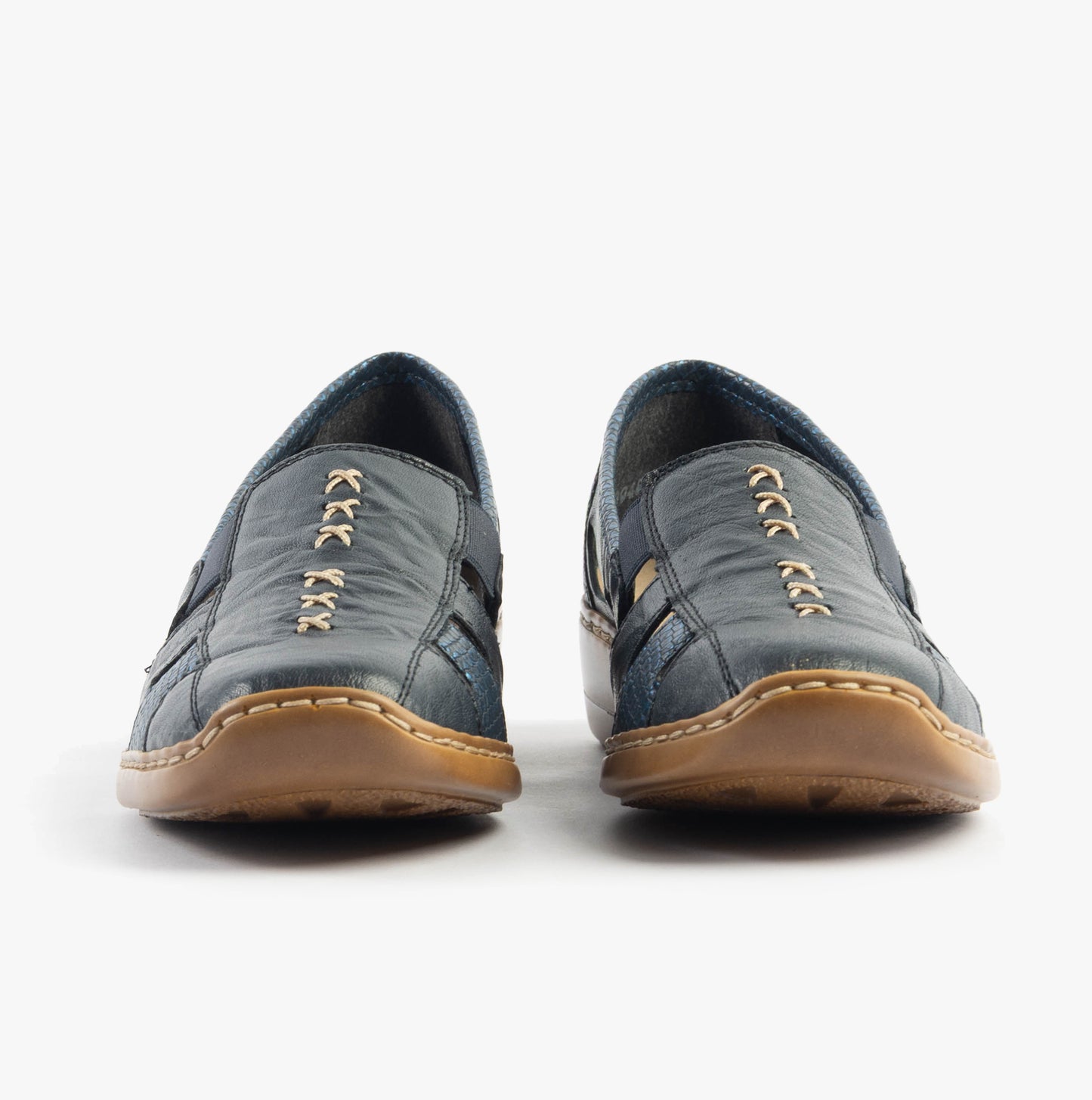 Rieker 41385 Womens Casual Shoes Blue