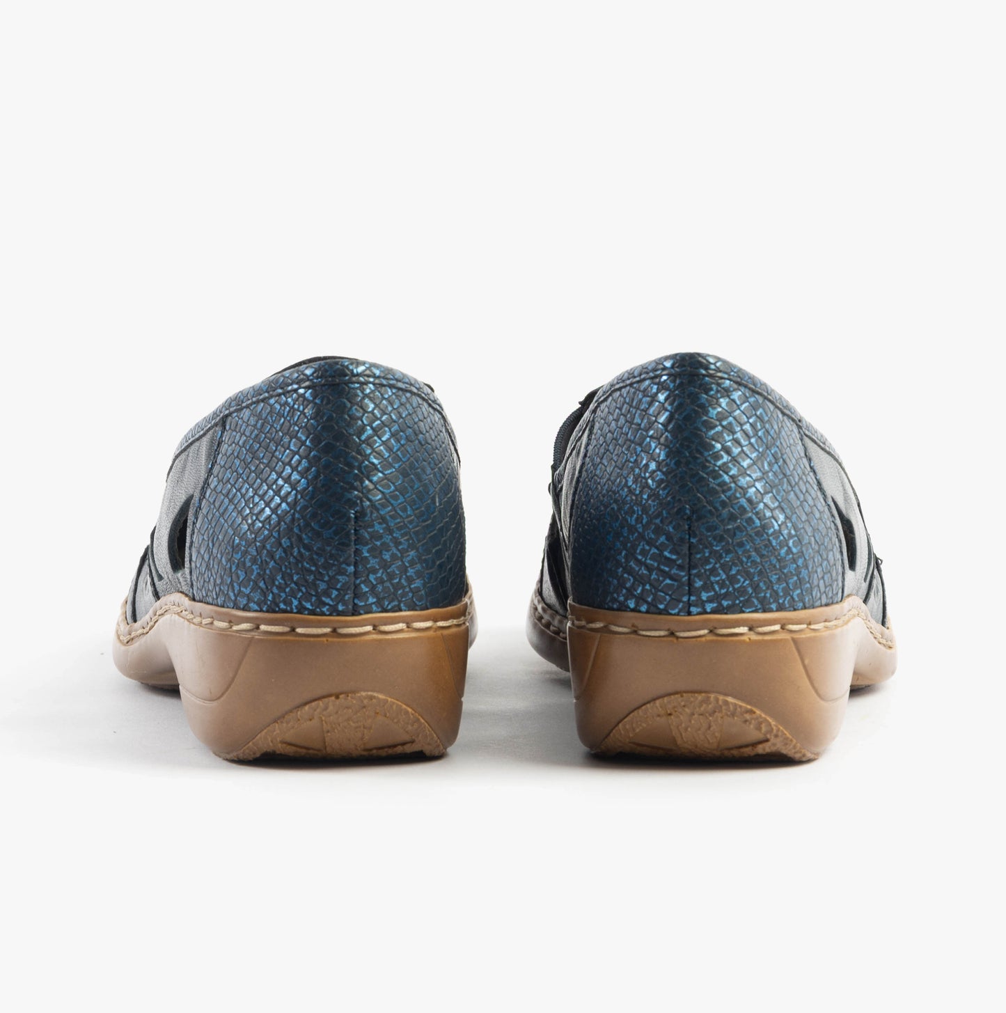 Rieker 41385 Womens Casual Shoes Blue