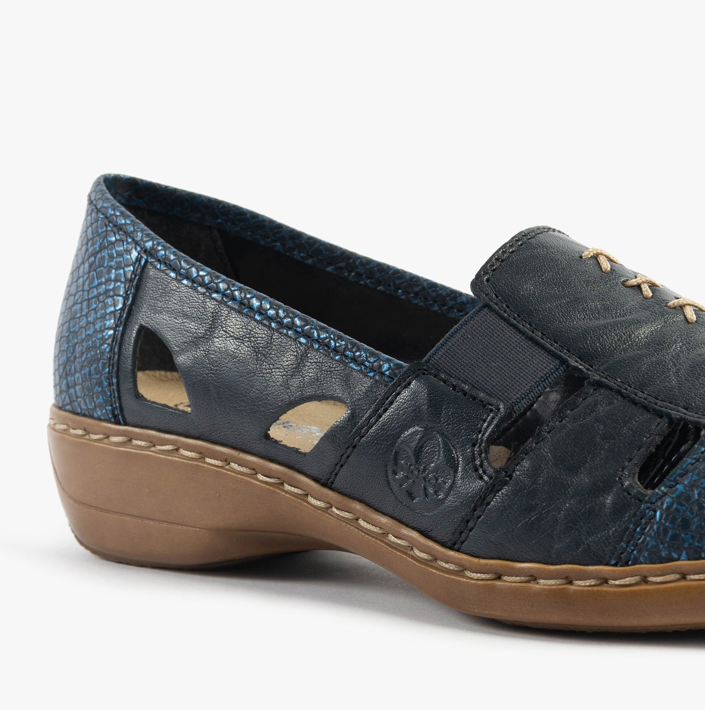 Rieker 41385 Womens Casual Shoes Blue