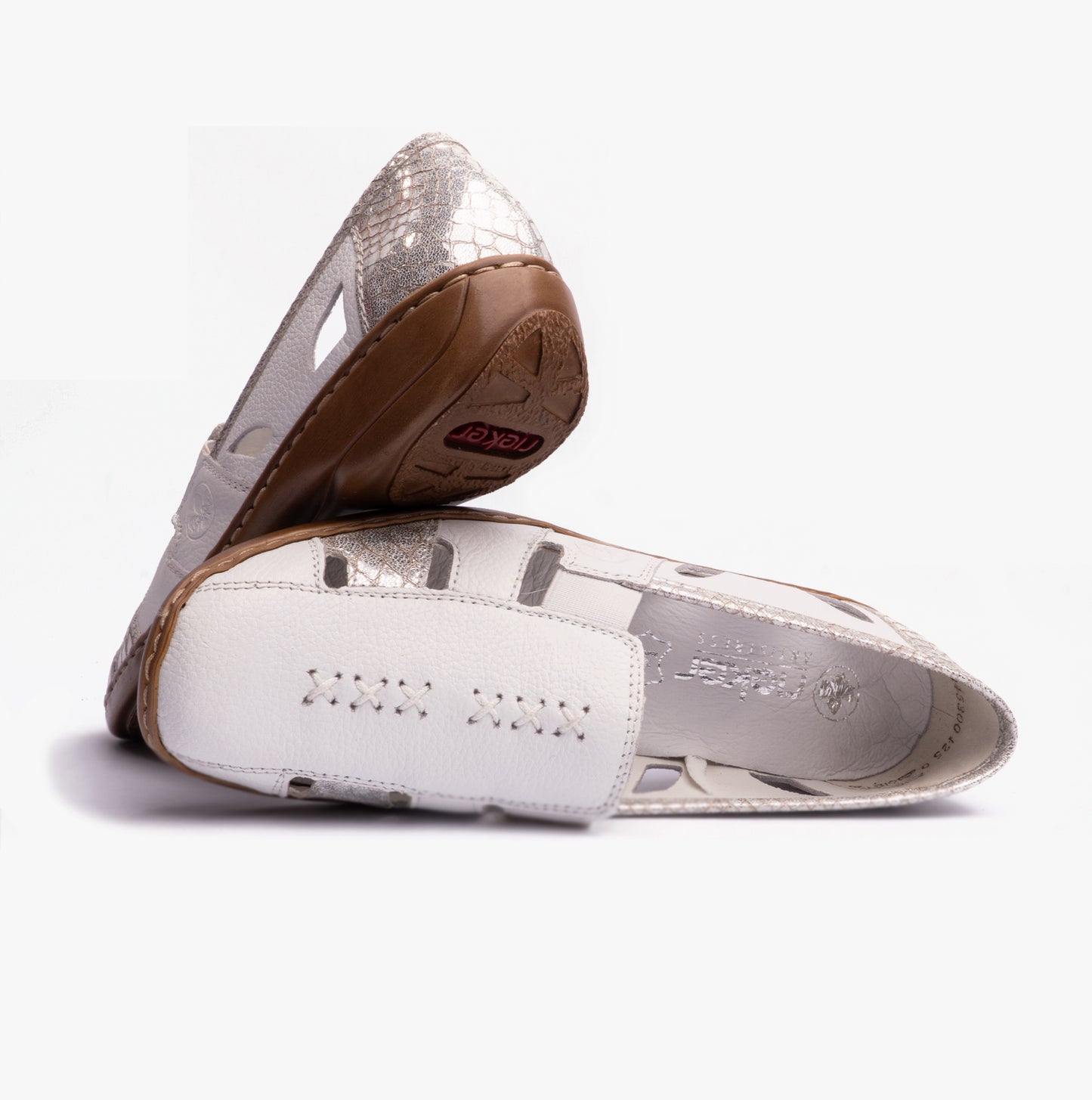 Rieker 41385 Womens Casual Shoes White