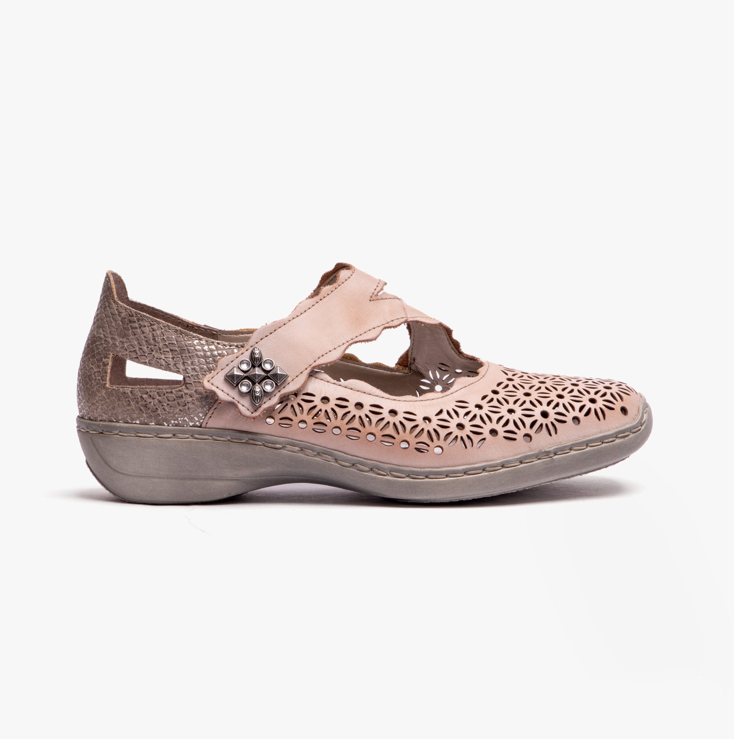 413G4-42 Womens Shoes Beige Multi