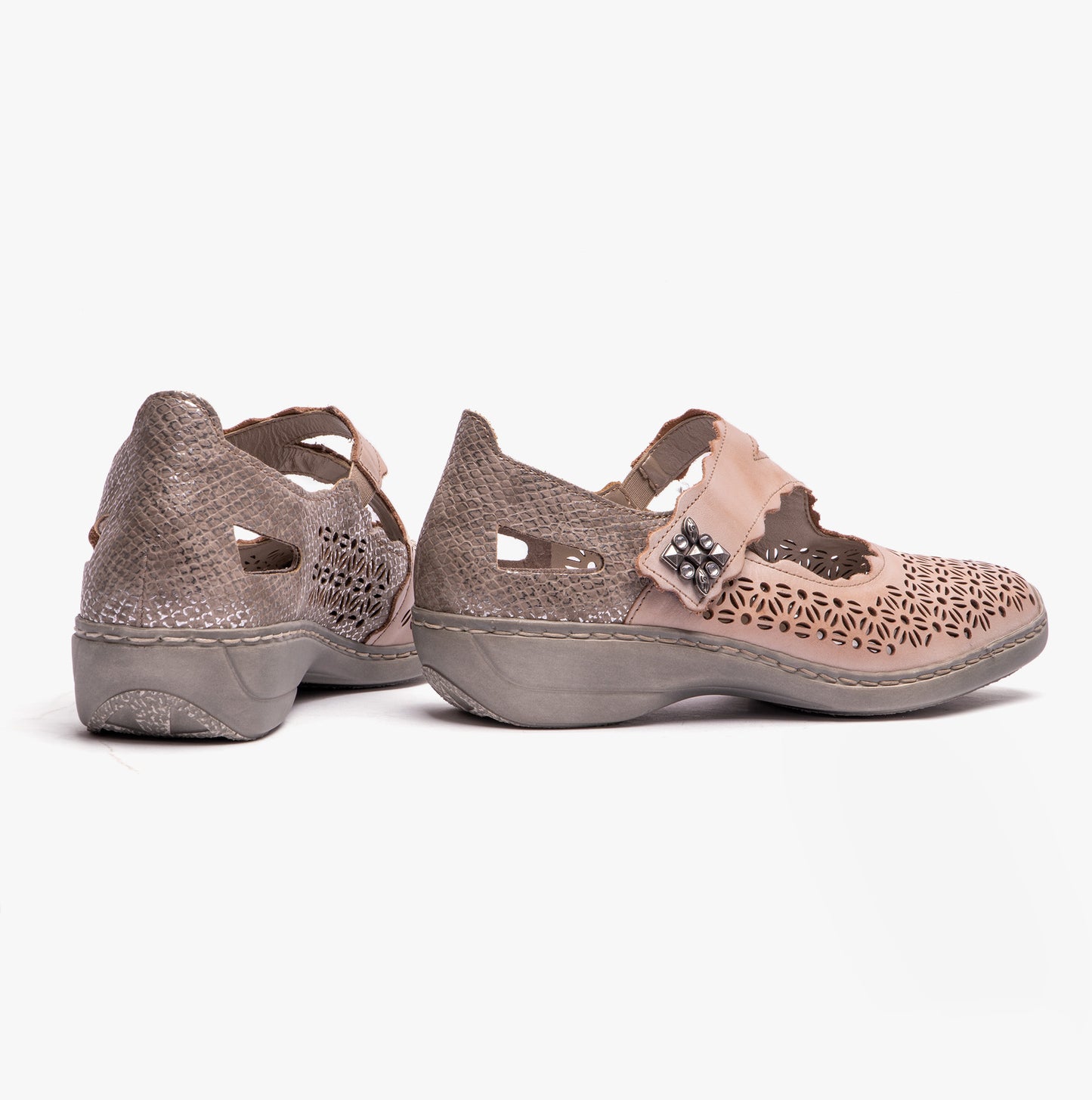 413G4-42 Womens Shoes Beige Multi
