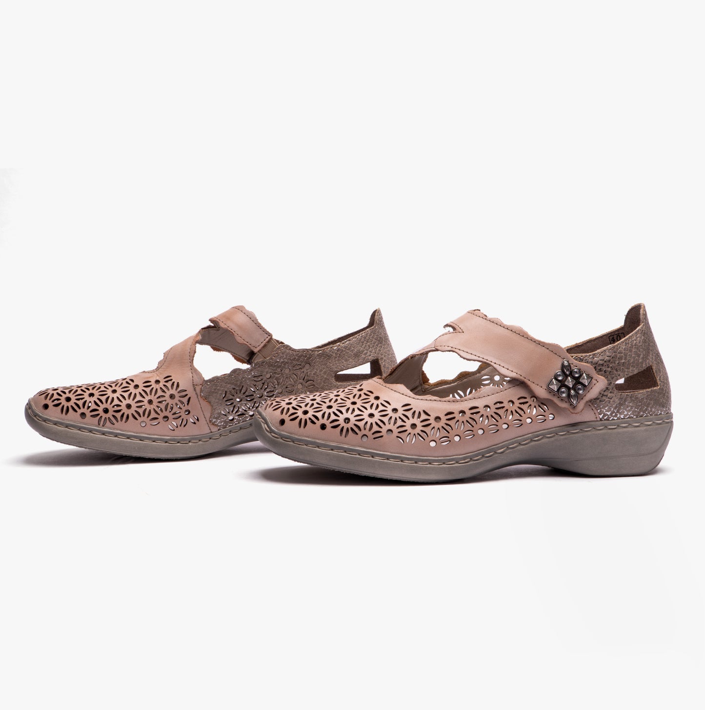 413G4-42 Womens Shoes Beige Multi