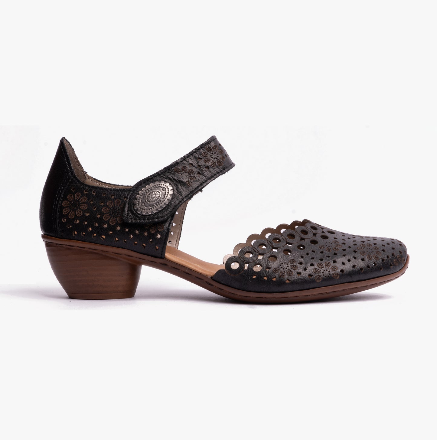 Rieker 43753-00 Womens Shoes Black