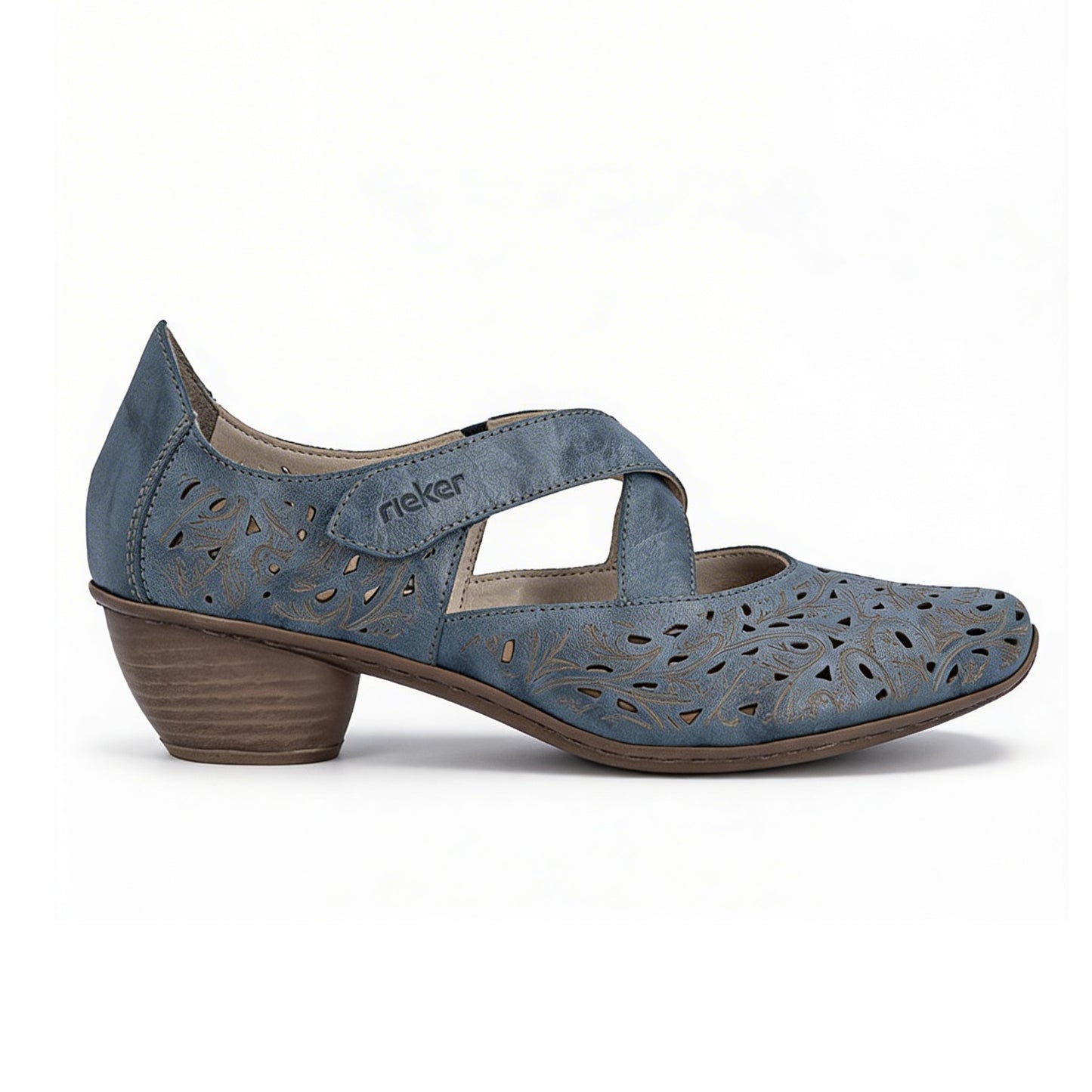 Rieker 43773 Womens Mary Jane Blue