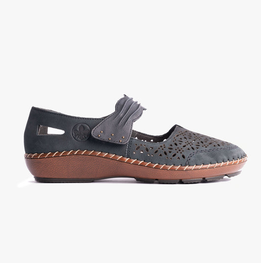 Rieker 44896 Womens Mary Jane Blue