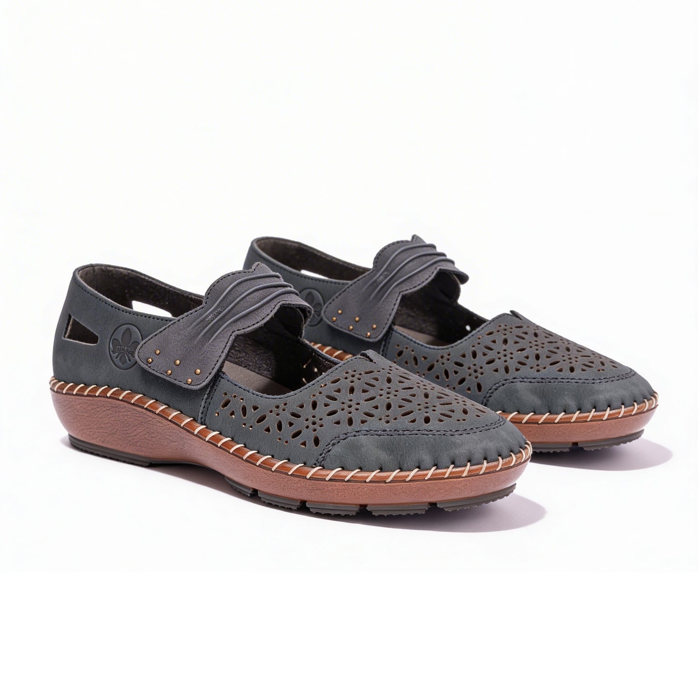 Rieker 44896 Womens Mary Jane Blue