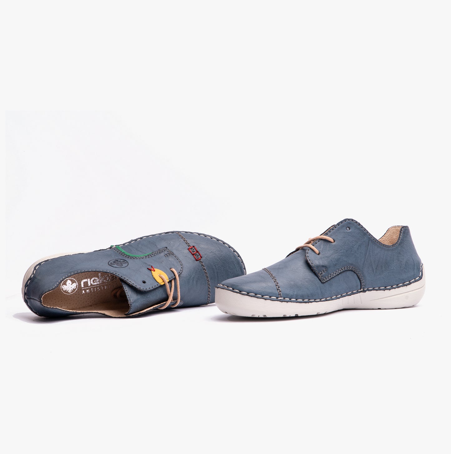 Rieker 52528 Womens Casual Shoes Blue