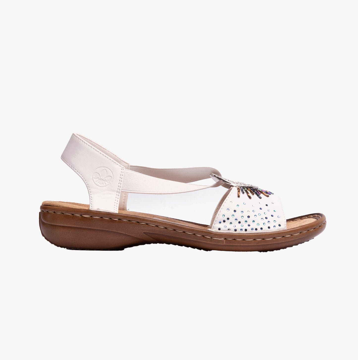 Rieker 60880 Womens Slingback Sandals White