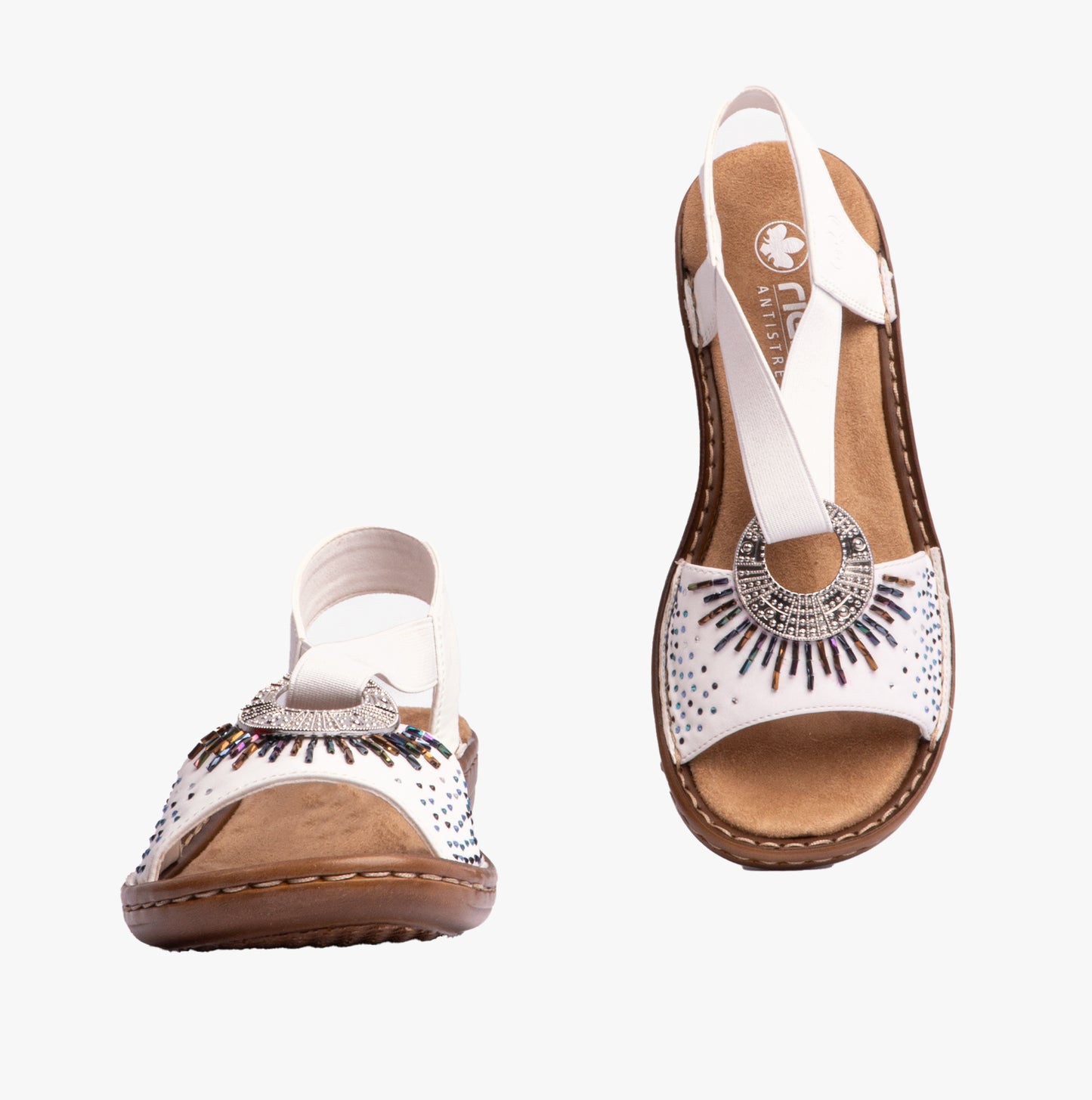 Rieker 60880 Womens Slingback Sandals White