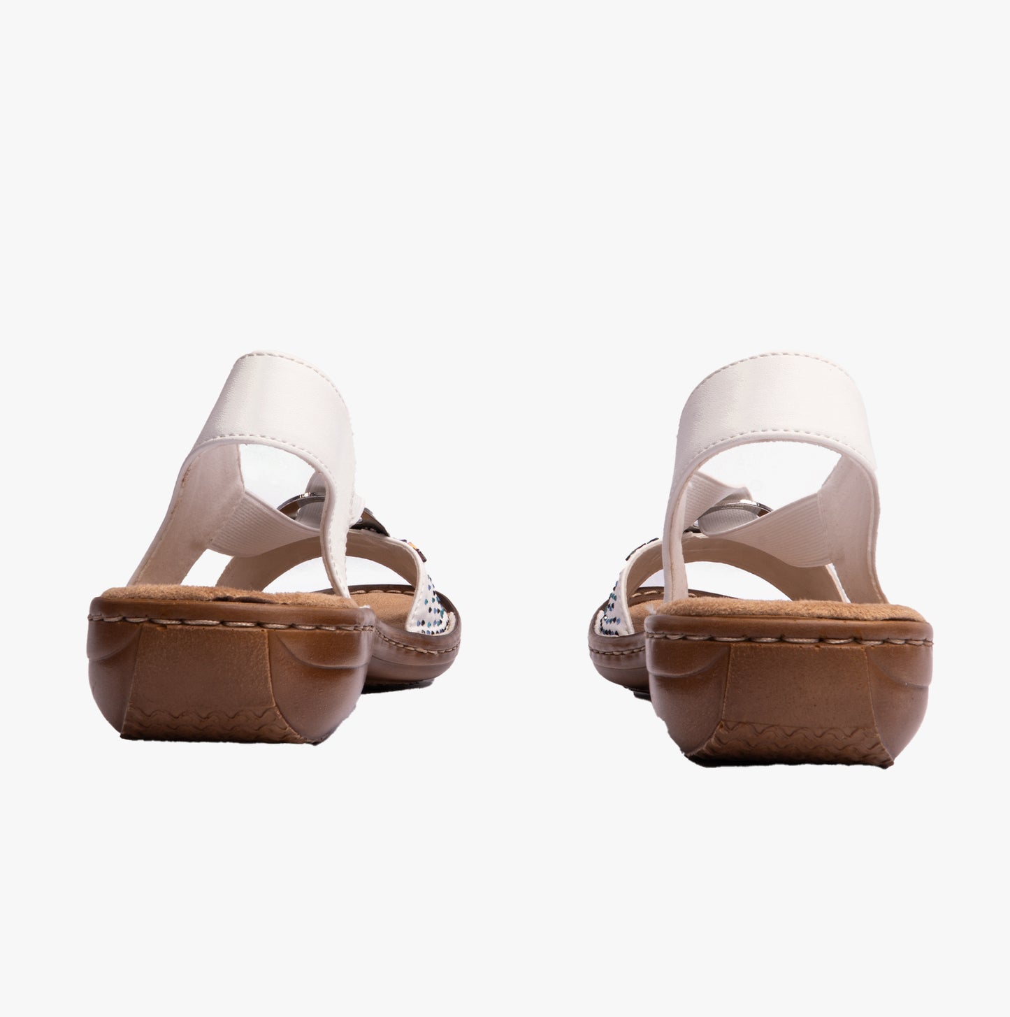 Rieker 60880 Womens Slingback Sandals White