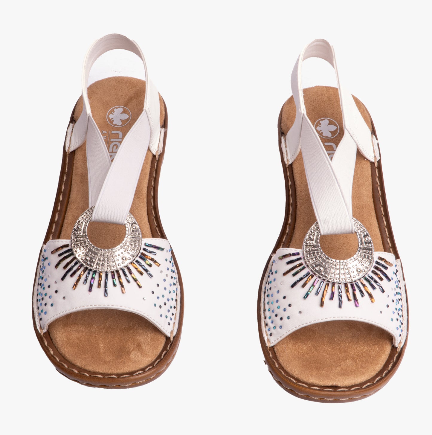 Rieker 60880 Womens Slingback Sandals White