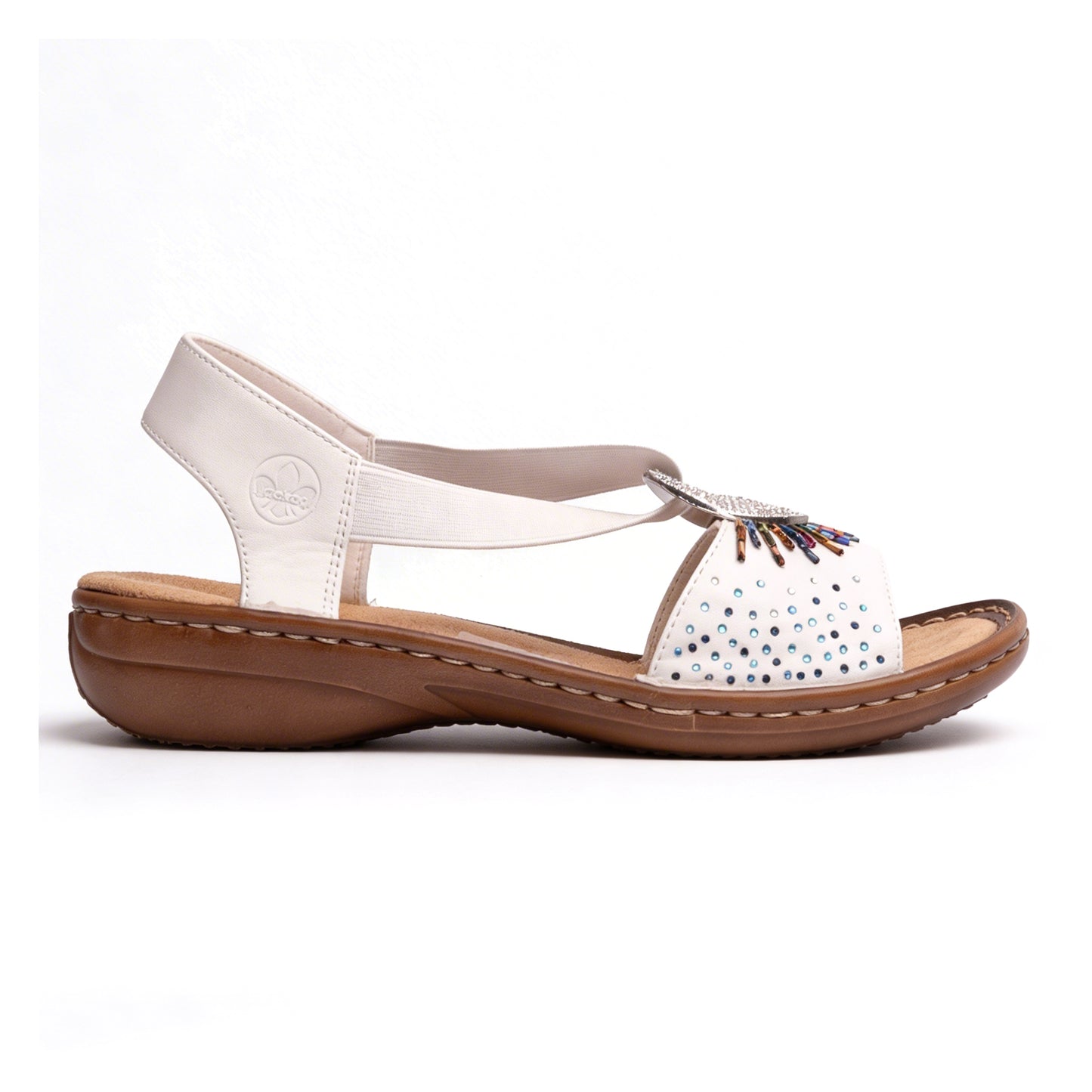 Rieker 60880 Womens Slingback Sandals White