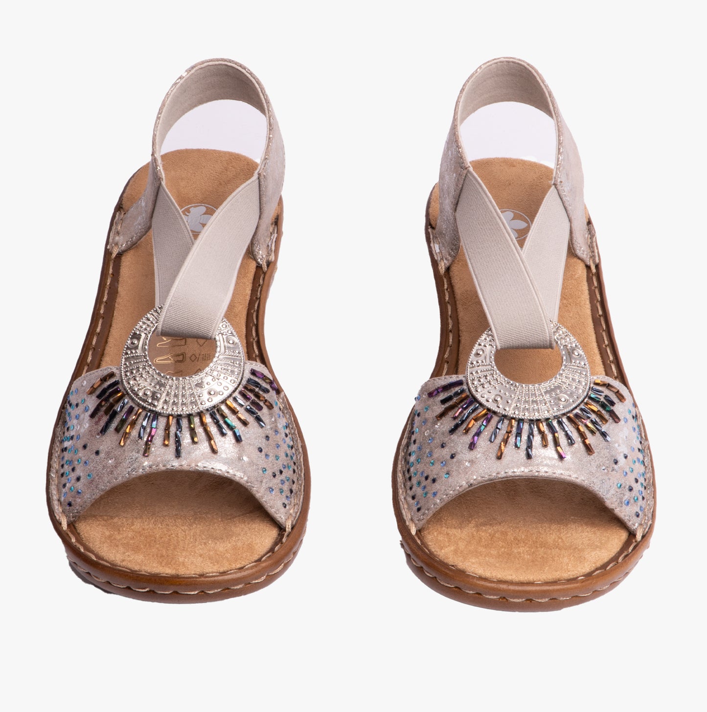Rieker 60880 Womens Slingback Sandals Metallic