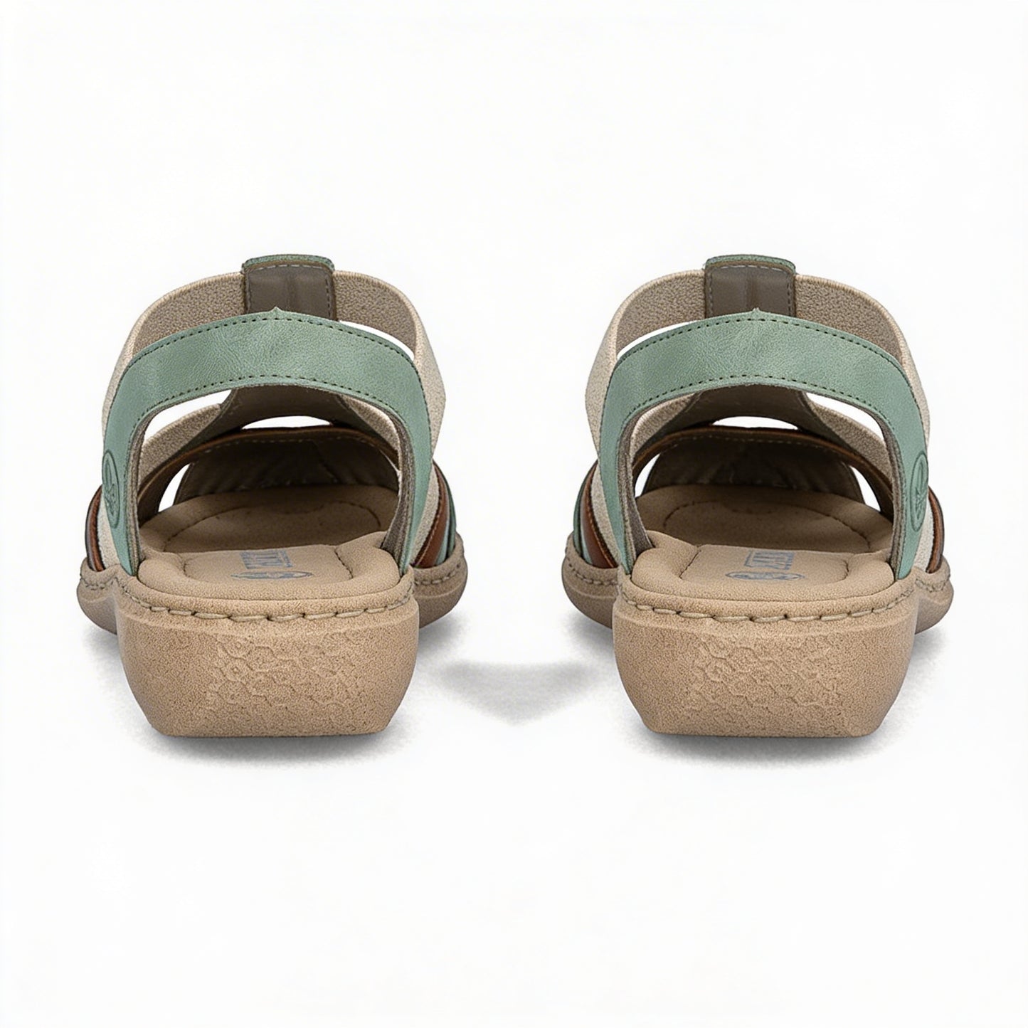 Rieker 61852 Womens Ankle Strap Sandals Green