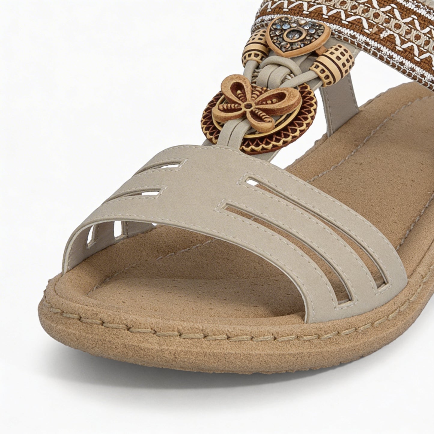Rieker 61855 Womens Slingback Sandals Cream