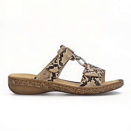 Rieker 628P9-20 Womens Ankle Strap Sandals Brown