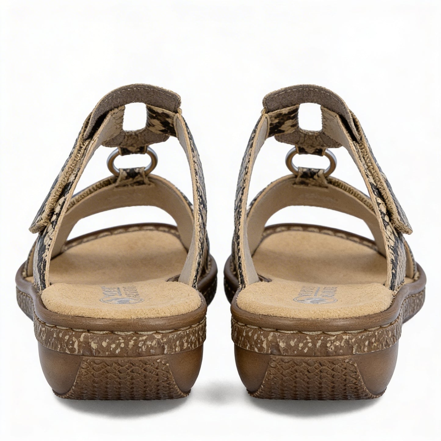 Rieker 628P9-20 Womens Ankle Strap Sandals Brown