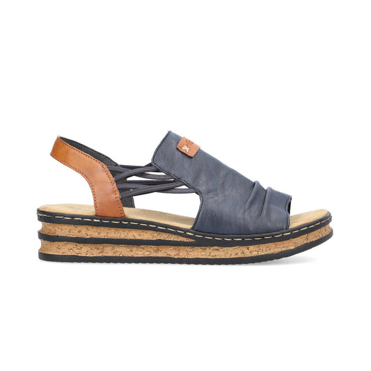 Rieker 62962-14 Womens Ankle Strap Sandals Blue