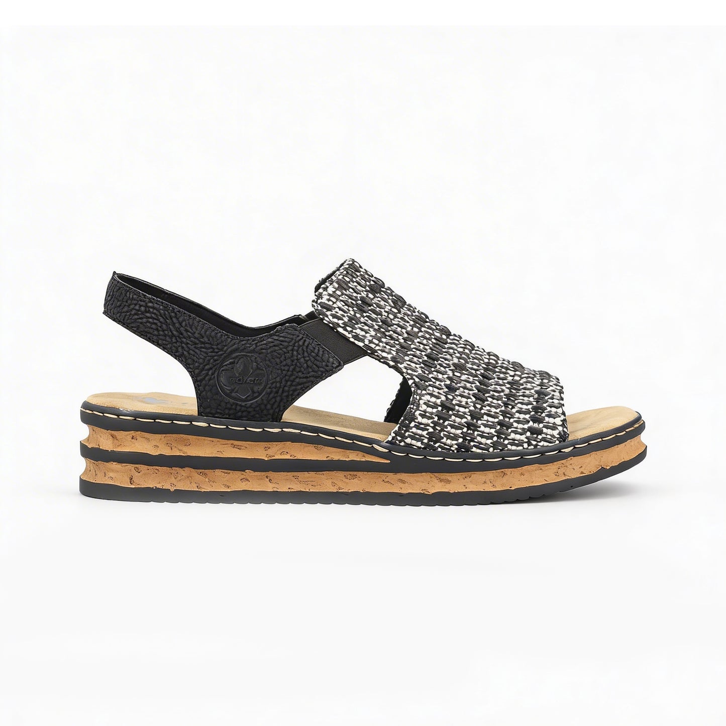 Rieker 62971-00 Womens Ankle Strap Sandals Black