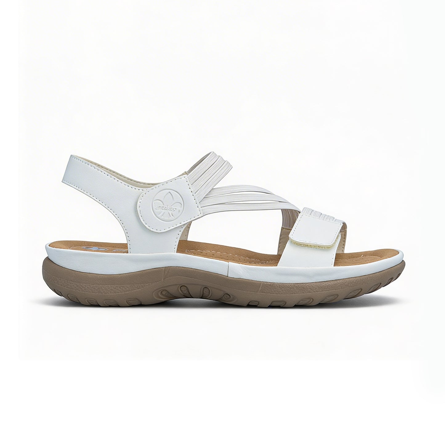 Rieker 64870 Womens Ankle Strap Sandals White