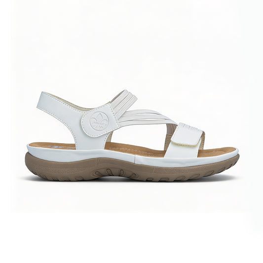 Rieker 64870 Womens Ankle Strap Sandals White