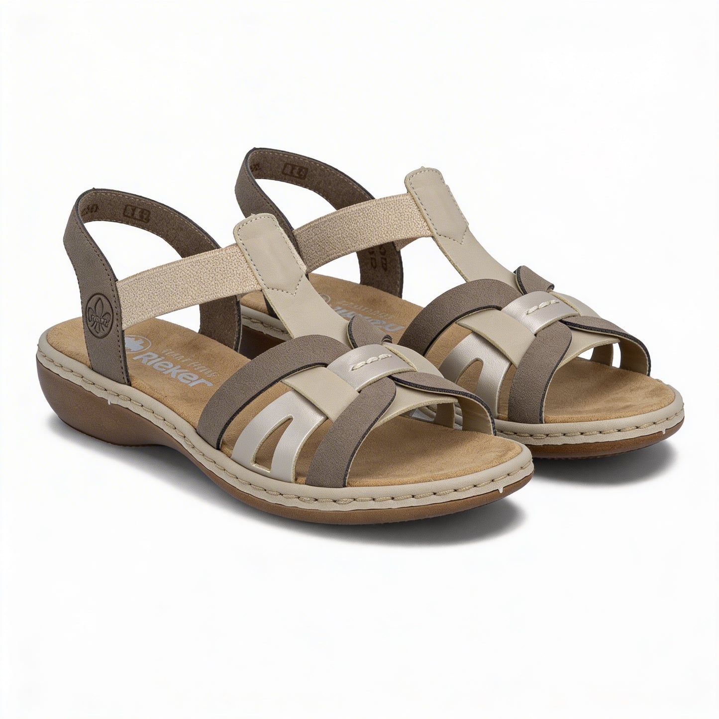 Rieker 65918-64 Womens Slingback Sandals Beige