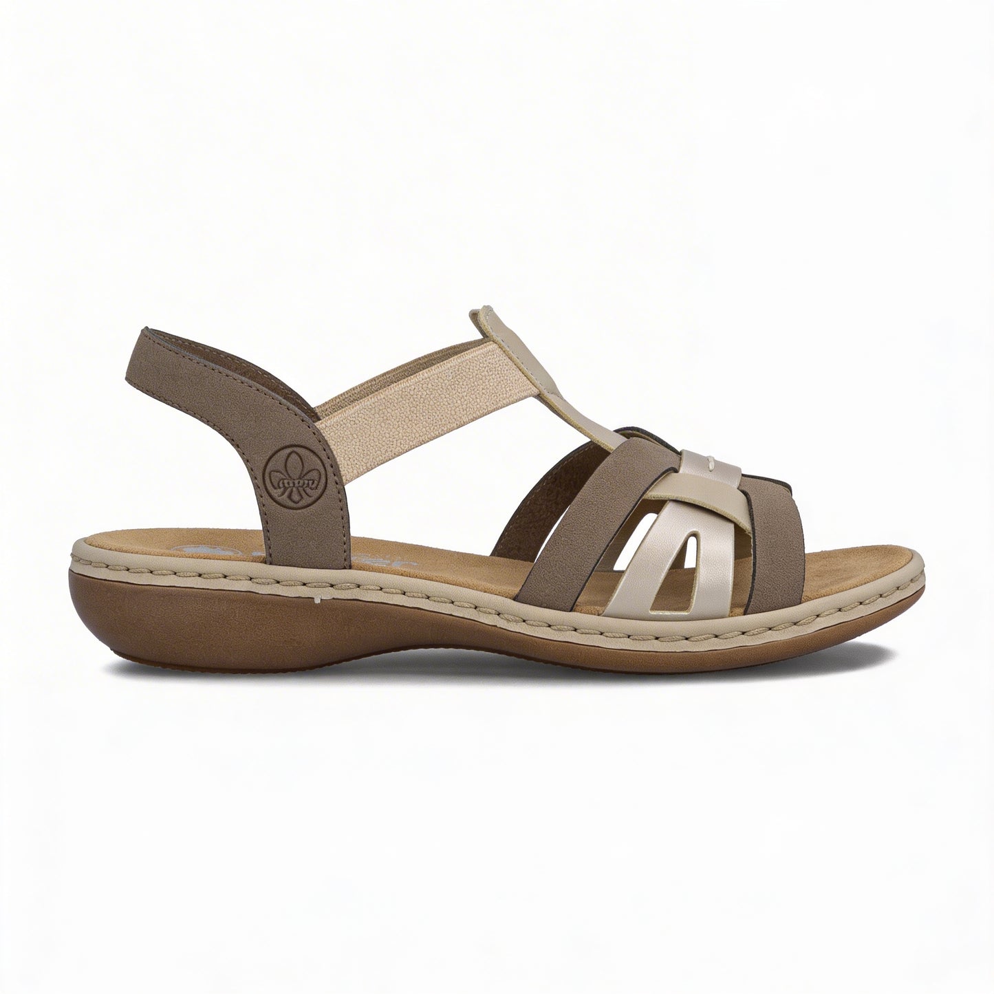 Rieker 65918-64 Womens Slingback Sandals Beige