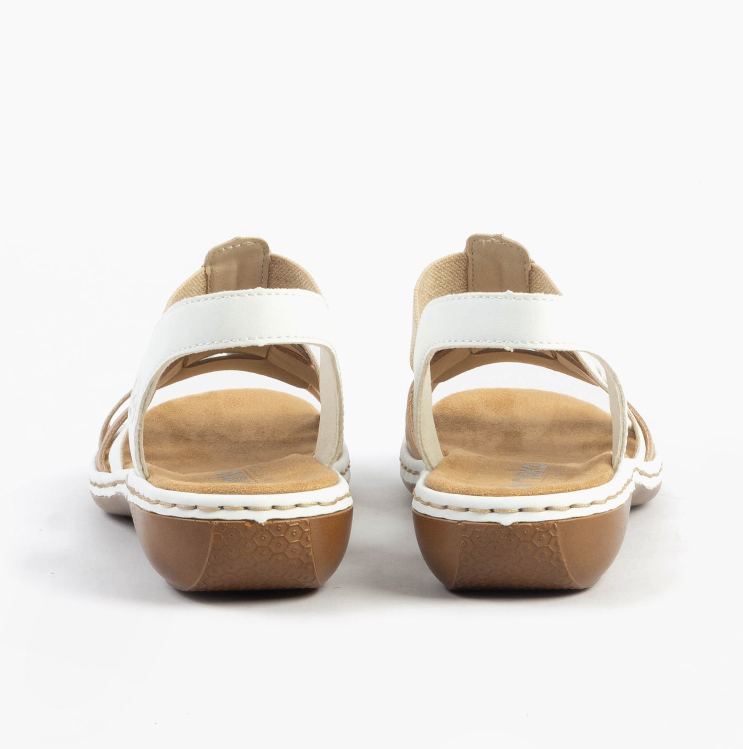 Rieker 65918-81 Womens Sandals White Combination