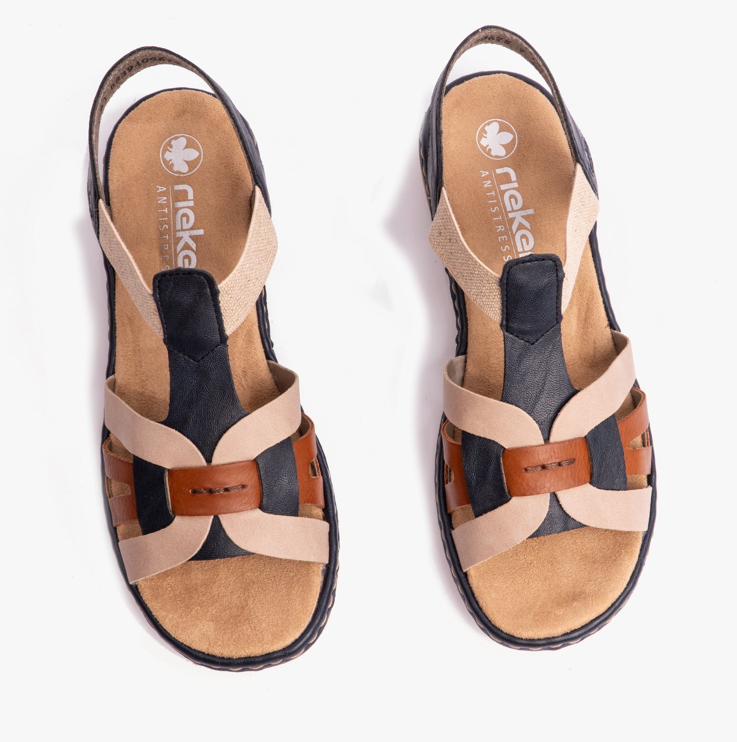 Rieker 65918 Womens Slingback Sandals Blue