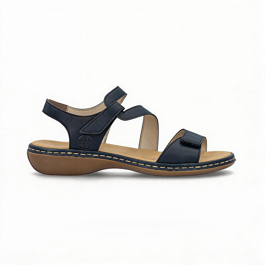 Rieker 659C7-16 Womens Comfort Sandals Blue