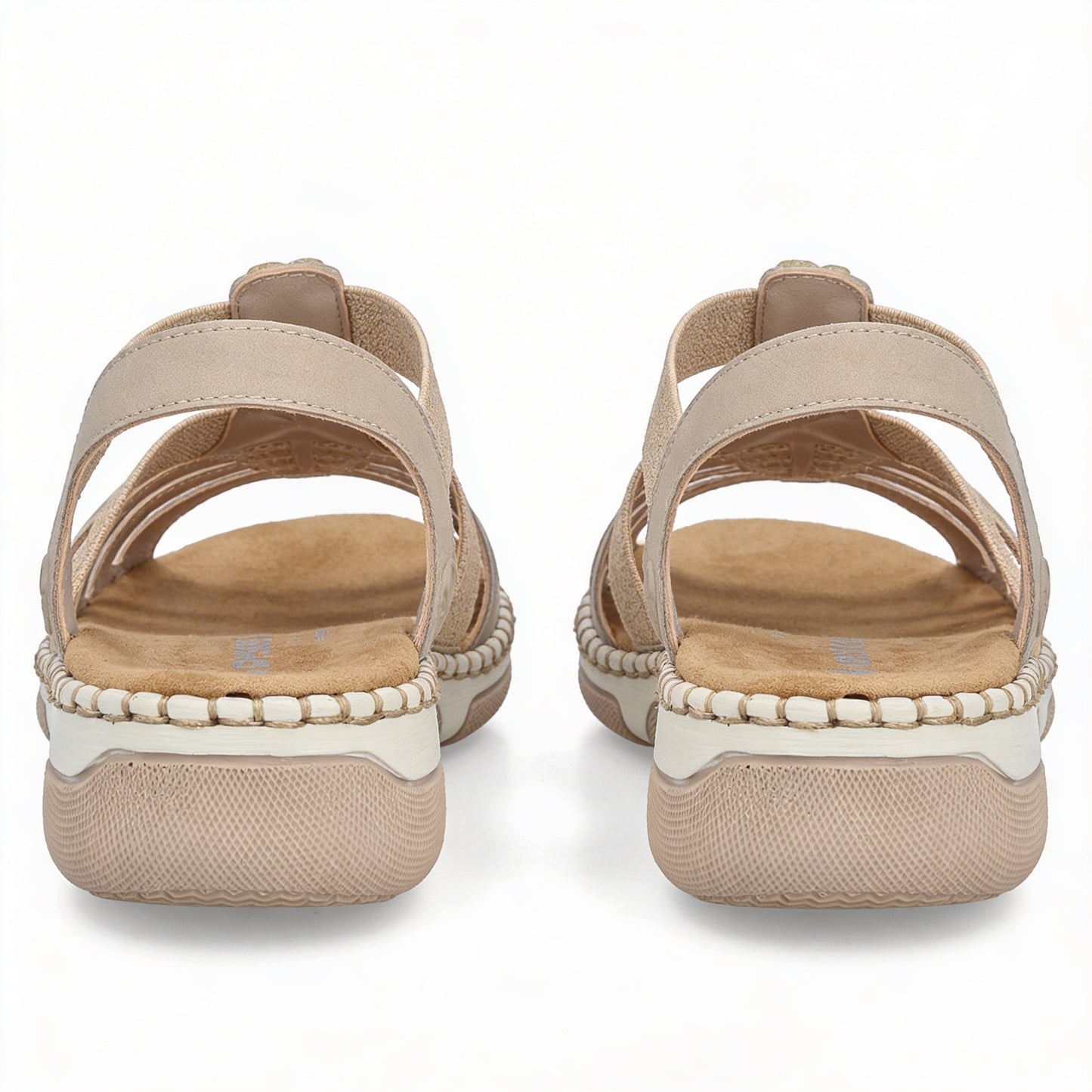 Rieker 66201 Womens Slingback Sandals Cream