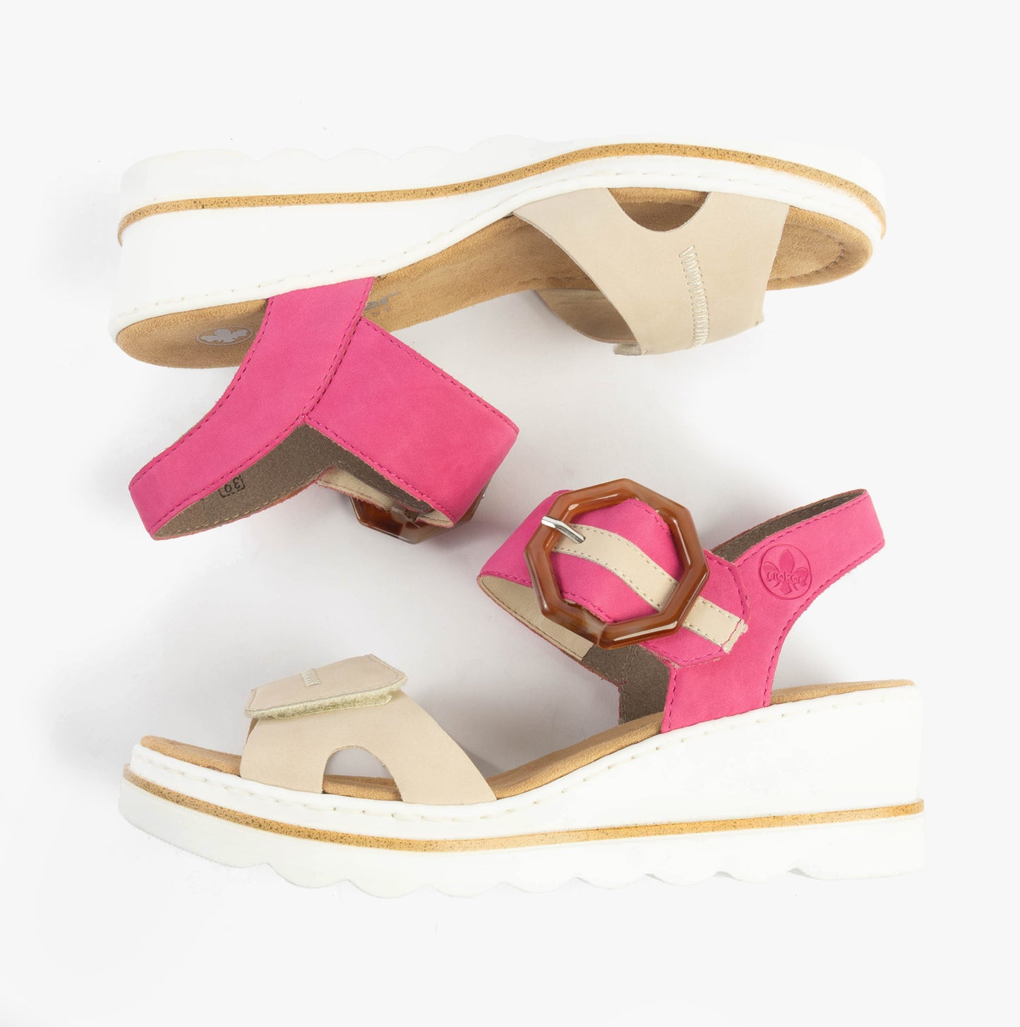 67476-31 Womens Sandals Beige Combination