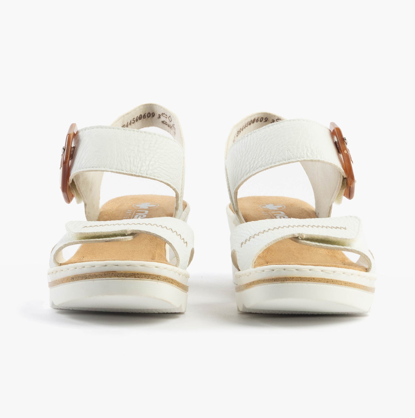 Rieker 67476 Womens Ankle Strap Sandals White Combination