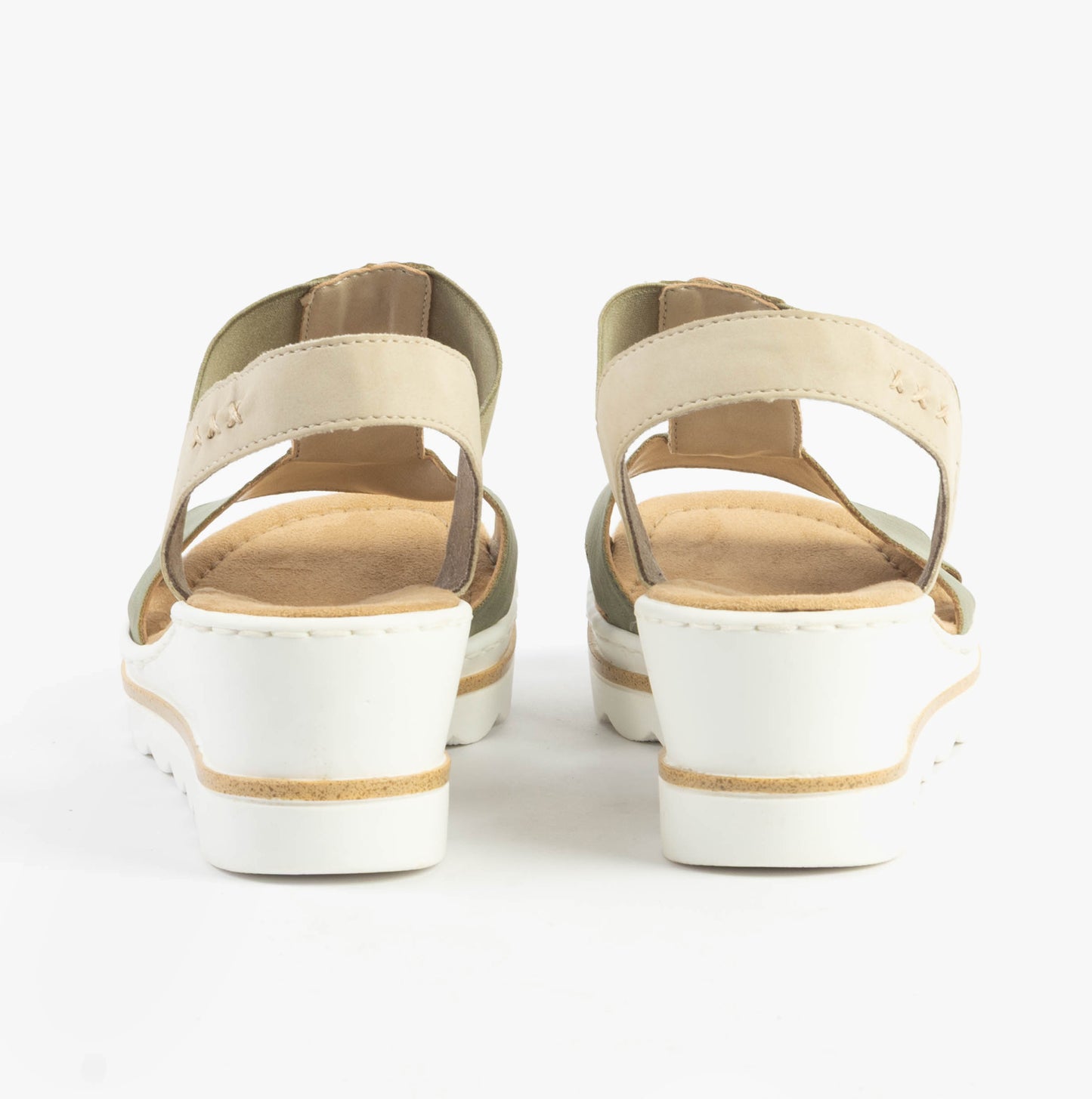 67498-52 Womens Sandals Green Combination
